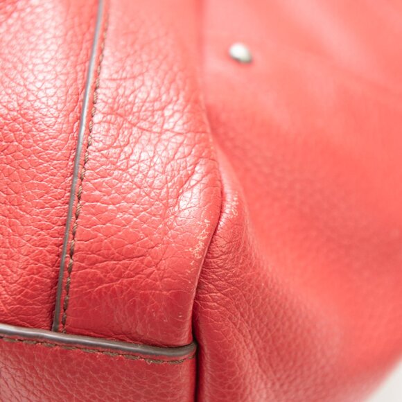 Kooba Shoulder Bag Pebbled Leather Convertible Side Panels Red - Picture 13 of 16